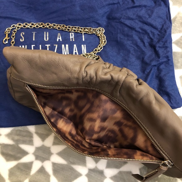 Stuart Weitzman clutch w/ removable handle - Picture 5 of 7